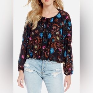 Free People Wildflower Honey Black NWT